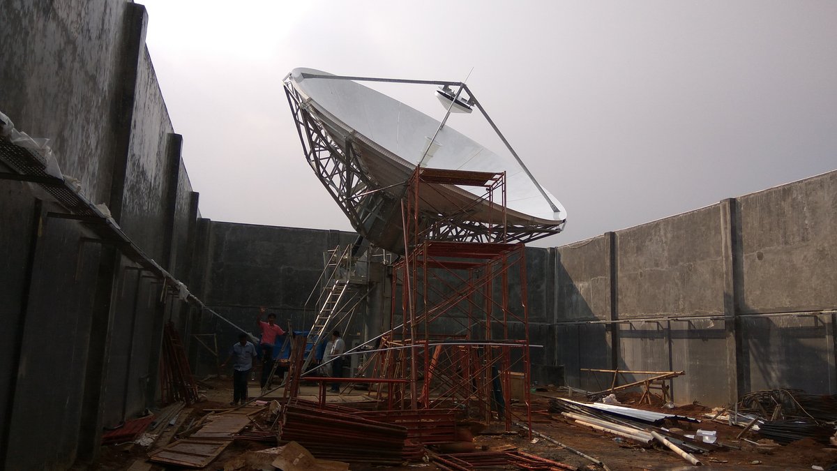 9M antenna installation, mechanical build in progress